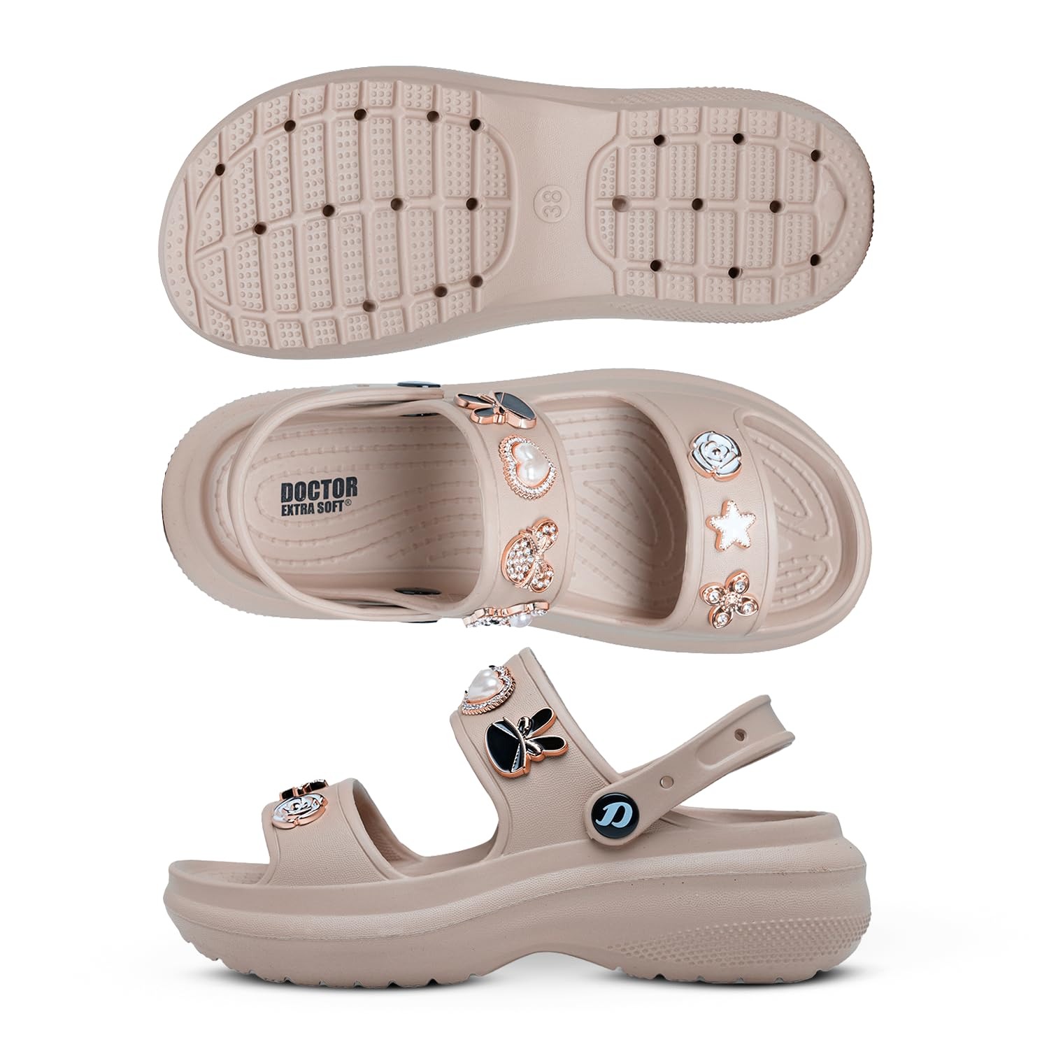 EXTRA SOFT Women's Metallic Charms Fashion Slippers - Image 5