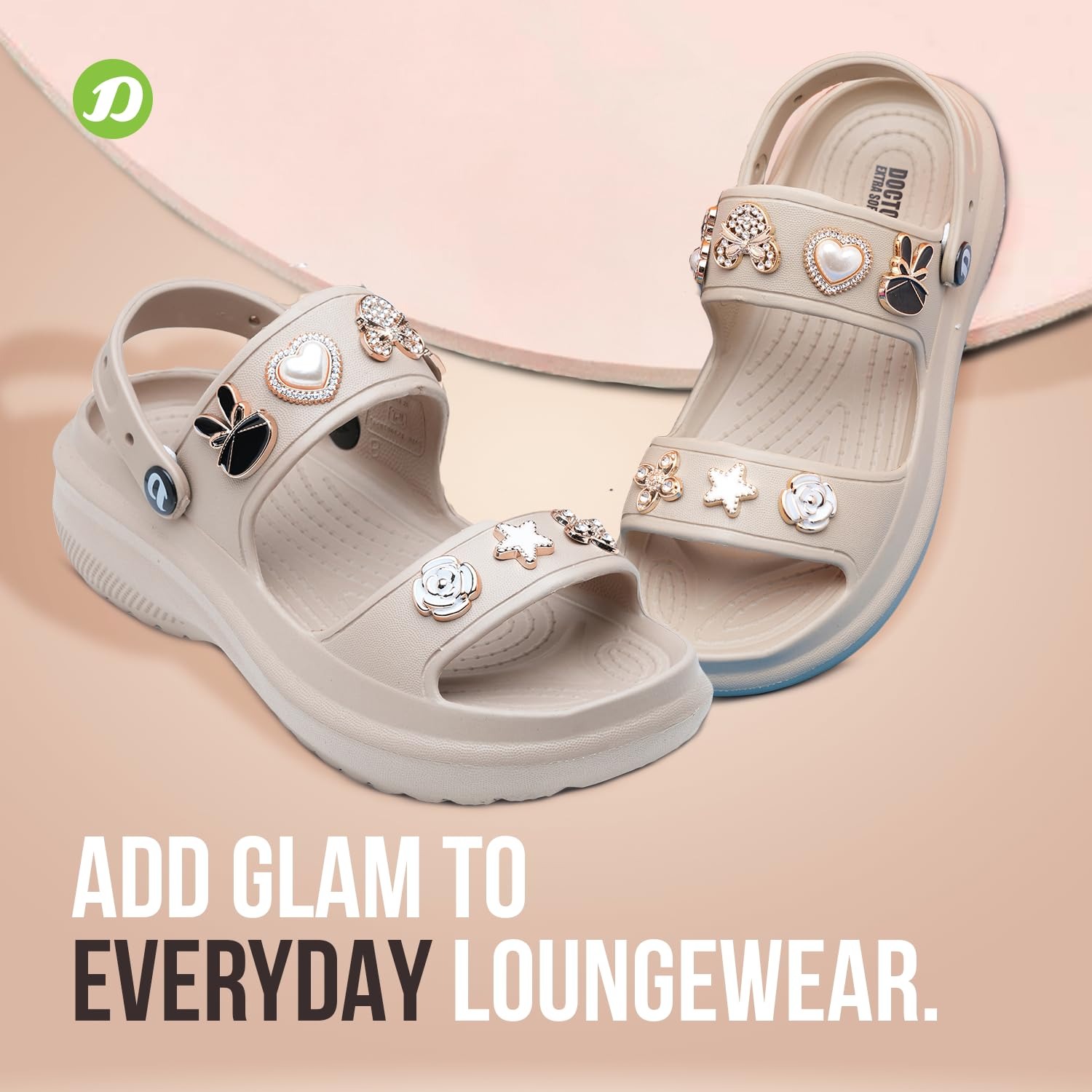 EXTRA SOFT Women's Metallic Charms Fashion Slippers - Image 3